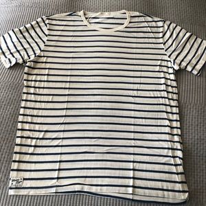 MARINE LAYER S/SLV NAUTICAL STRIPE T-SHIRT MEDIUM